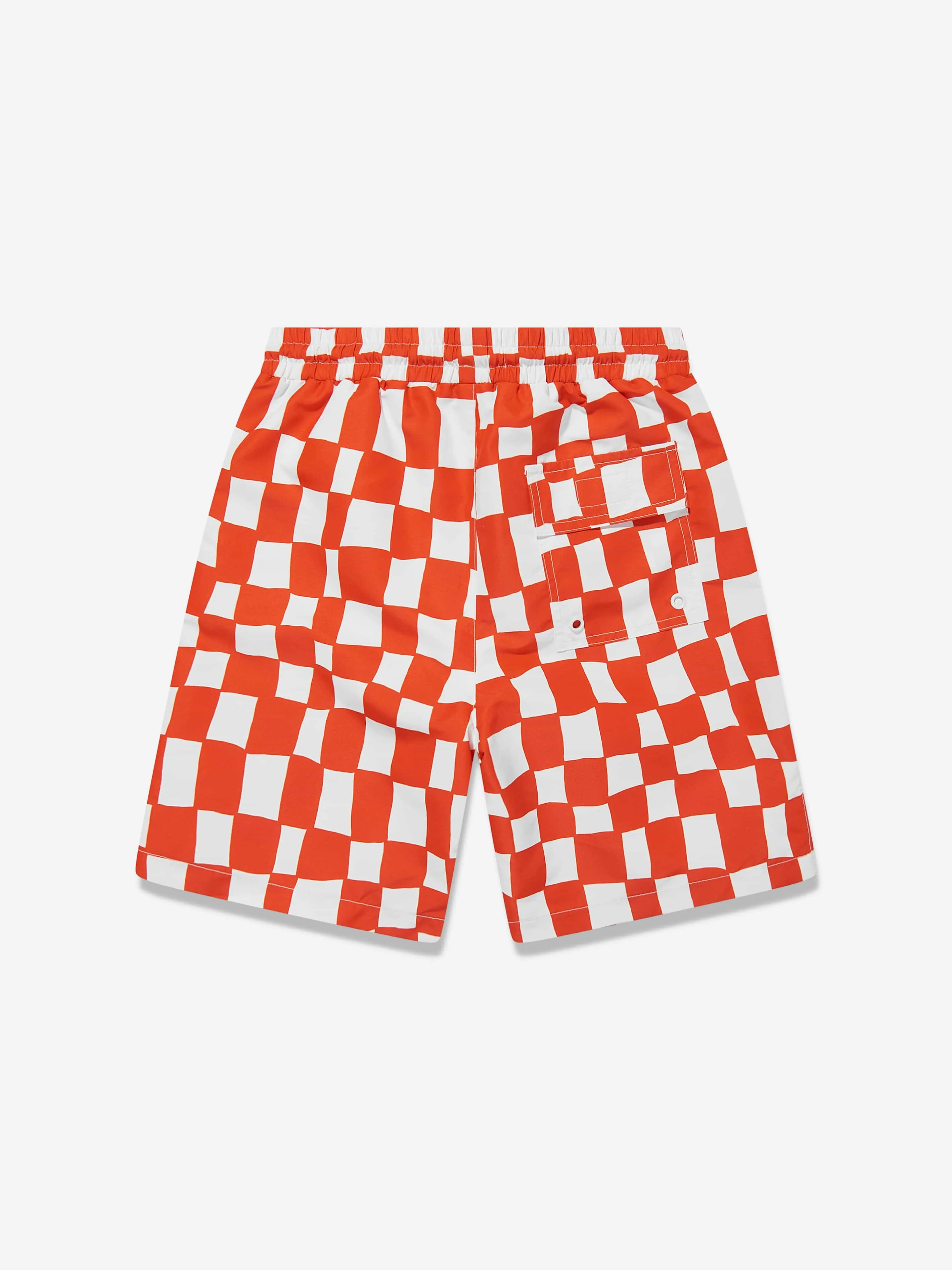 Rote karierte Badeshorts für Jungen
