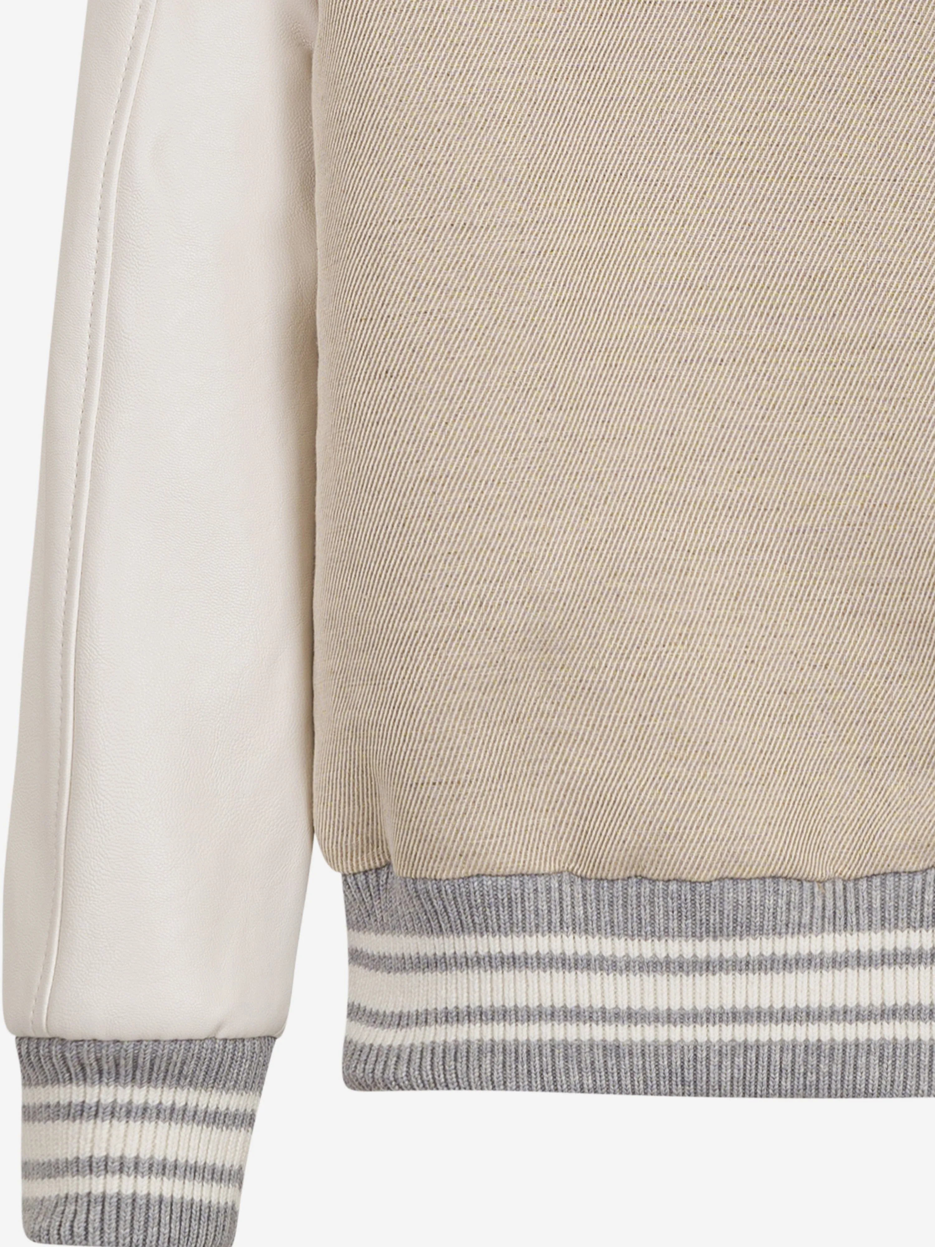 Jungen Kapuzen-Bomberjacke in Beige