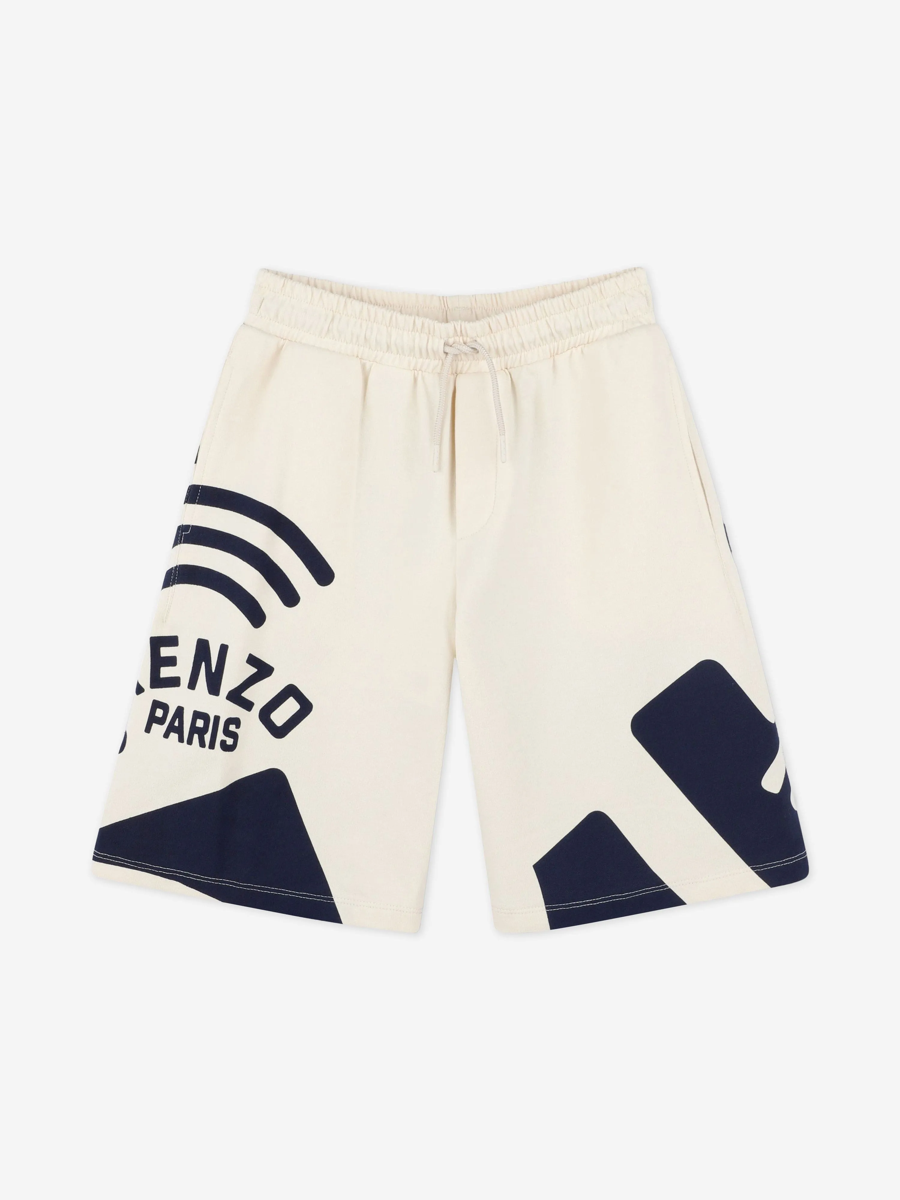 Jungen Logo Bermuda-Shorts in Beige