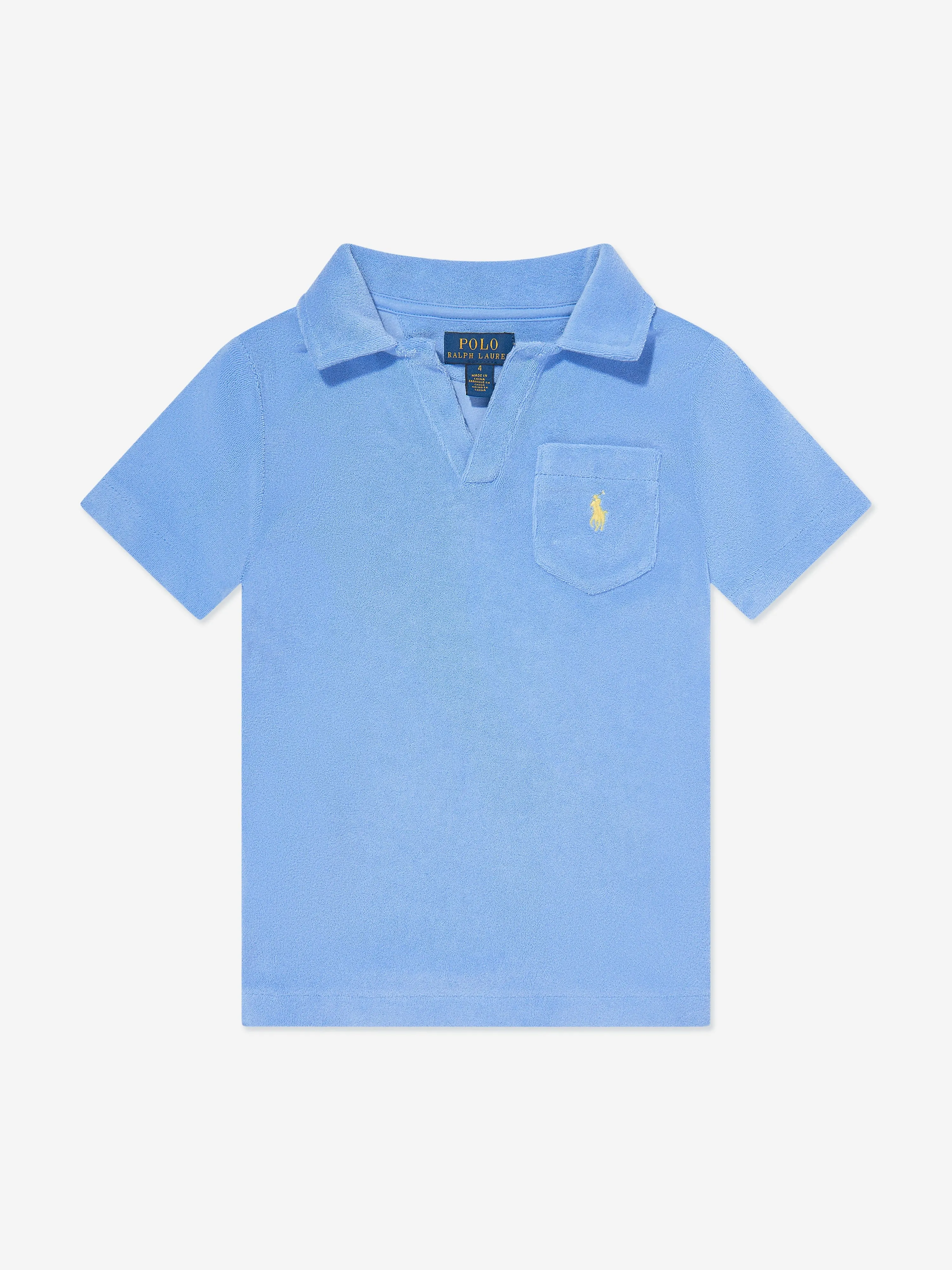 Jungen Terry Kurzarm-Set in Blau