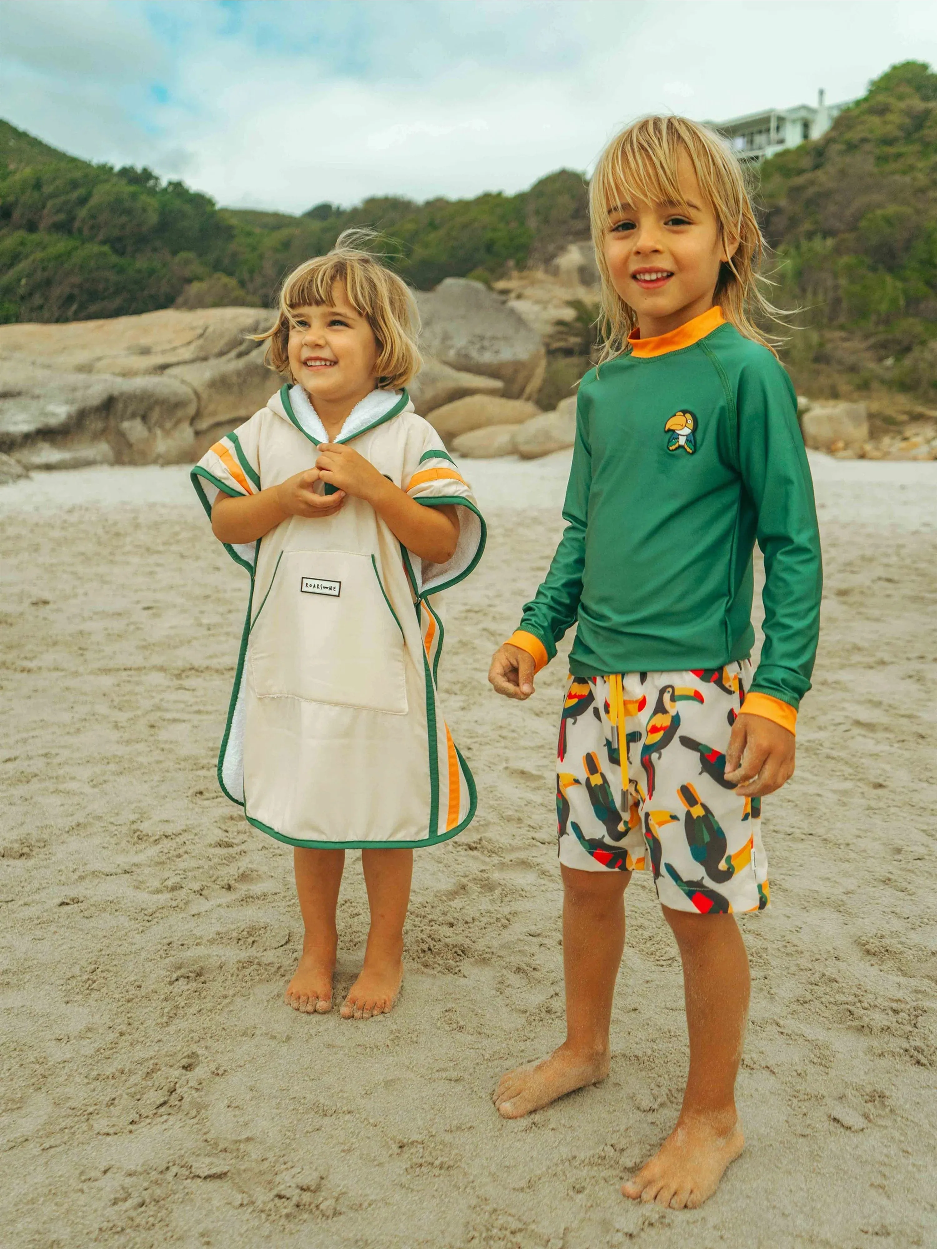 Boys Toucan Badeshorts in Beige (UPF50 )