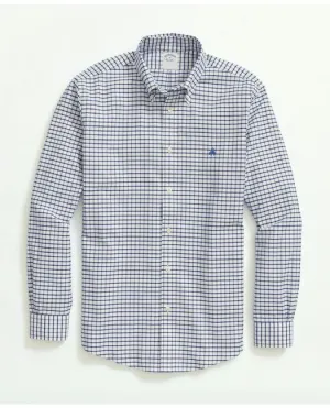 Brooks Brothers Herrenbügelfreies Oxford-Hemd mit Button-Down-Kragen in Hellblau für große und kräftige Größen