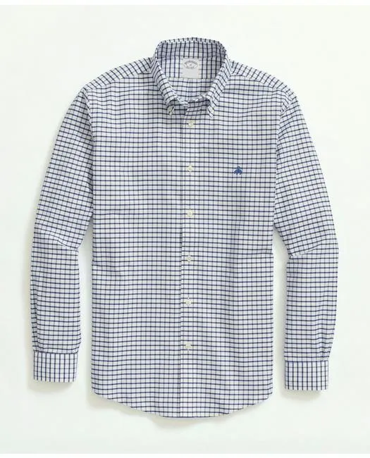 Brooks Brothers Herrenbügelfreies Oxford-Hemd mit Button-Down-Kragen in Hellblau für große und kräftige Größen