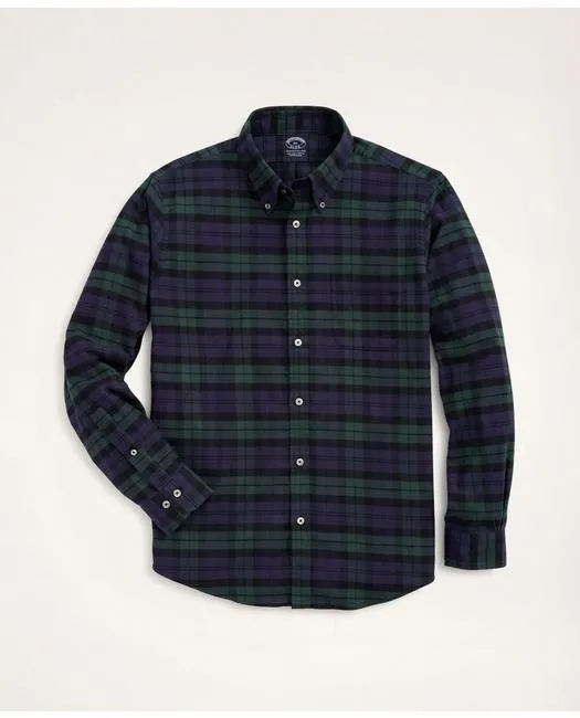 Brooks Brothers Herren Übergrößen Portugiesisches Flanellhemd Marineblau/Grün Brooks Brothers