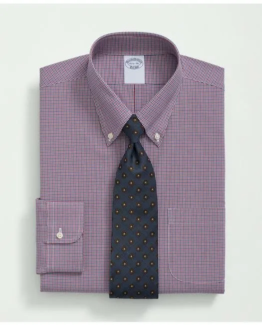 Brooks Brothers Herren Big & Tall Stretch Supima-Baumwolle Bügelfrei Poplin Polo Knopfleiste Dunkelrot Brooks Brothers