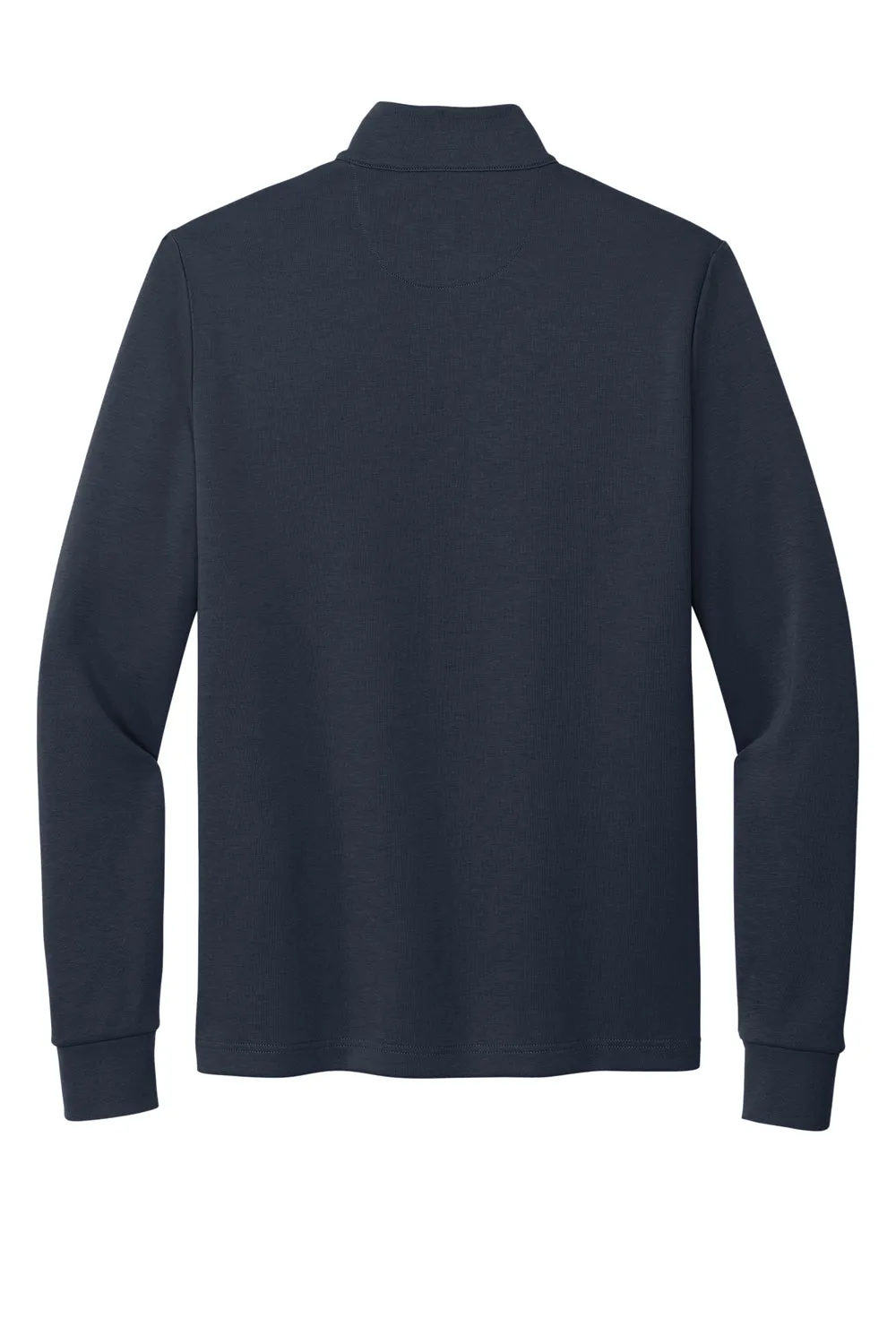 Brooks Brothers Herren Pullover mit 1/4-Zipper aus Doppelstrick - Nachtmarineblau