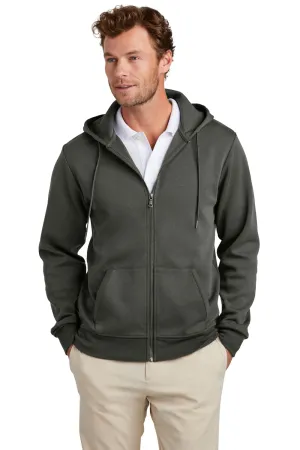 Brooks Brothers Herren Kapuzenpullover mit Reißverschluss und Taschen - Windsor Grau
