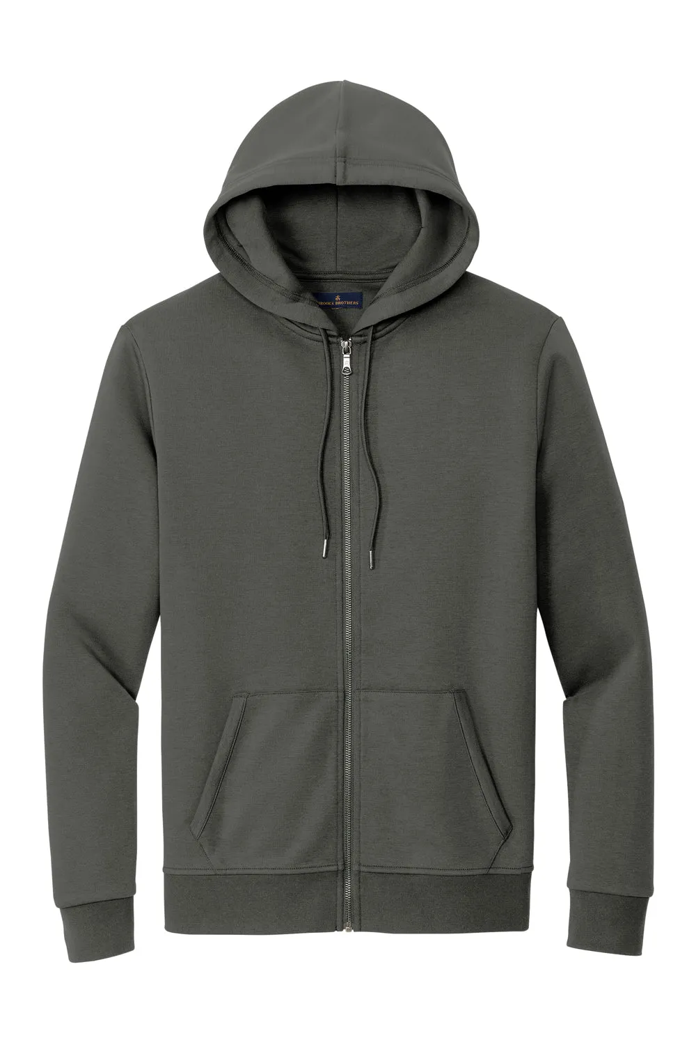Brooks Brothers Herren Kapuzenpullover mit Reißverschluss und Taschen - Windsor Grau