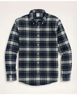 Brooks Brothers Herren Regent Regular-Fit Portugiesisches Flanellhemd Weiß Brooks Brothers