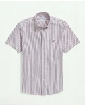 Brooks Brothers Herren Bügelfreies Oxford-Hemd mit Knopfkragen in Burgunderrot von Brooks Brothers