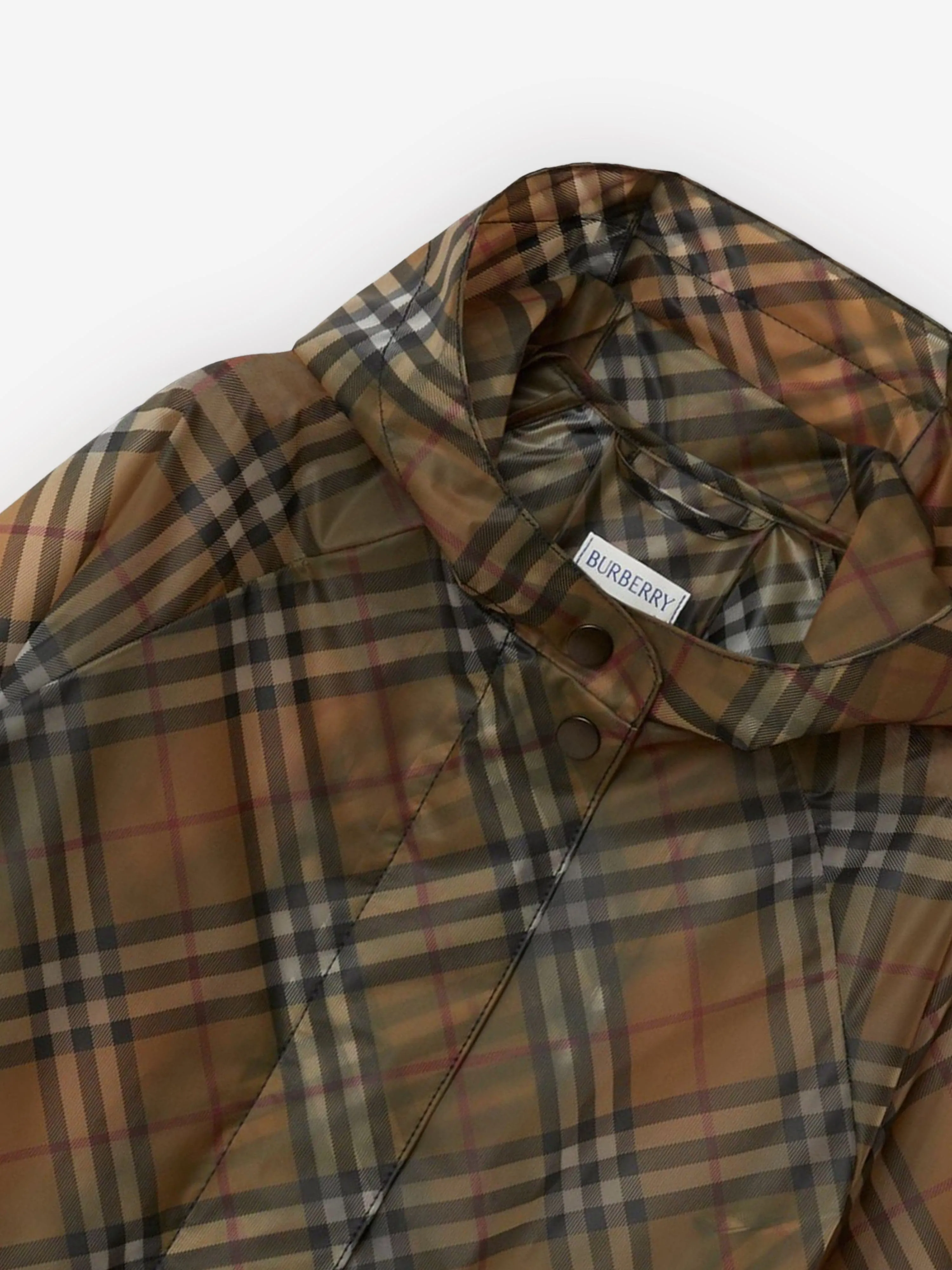 Burberry Girls Archive Check Emilia Jacke in Beige