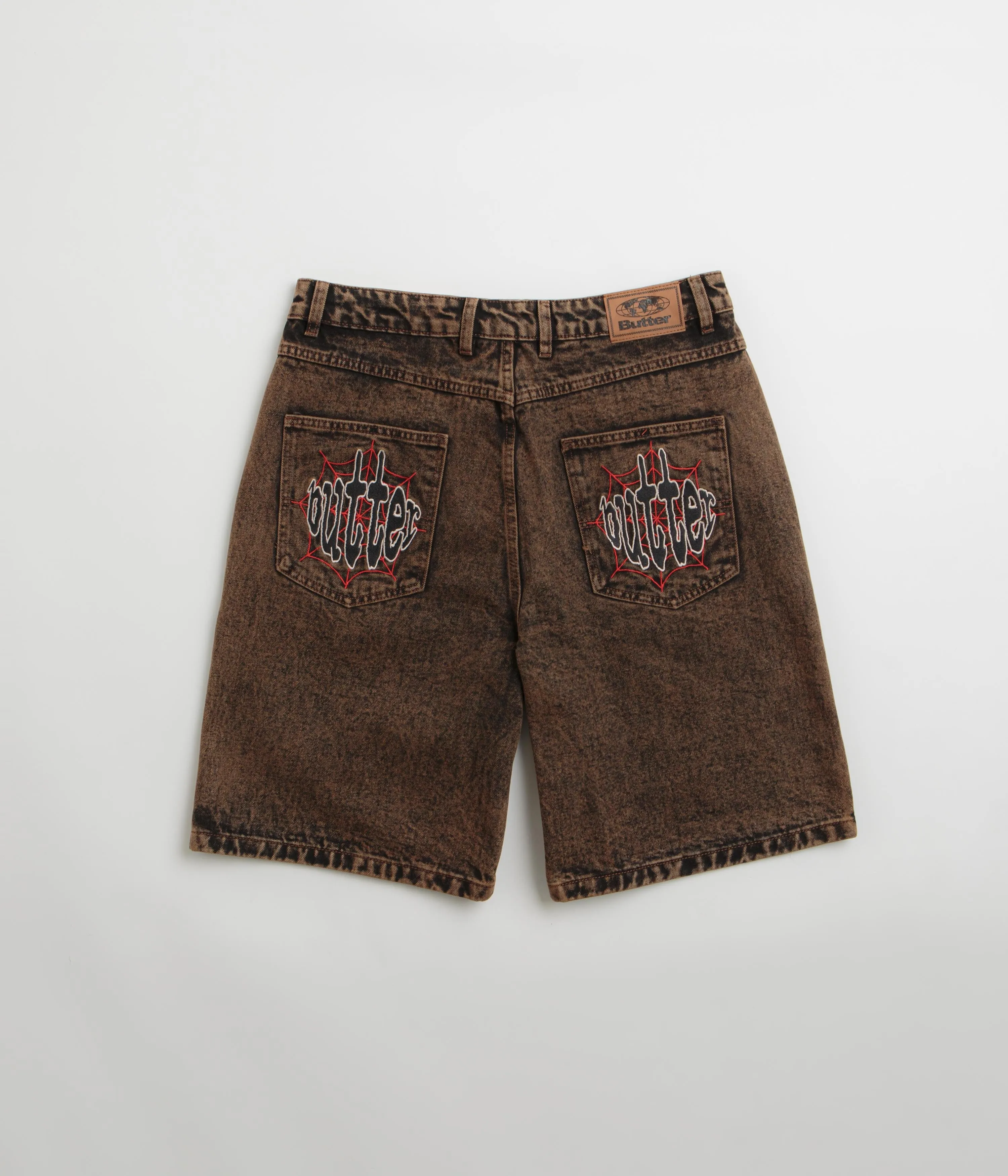 Butter Goods Spider Denim Shorts - Säurebraun Butter Goods