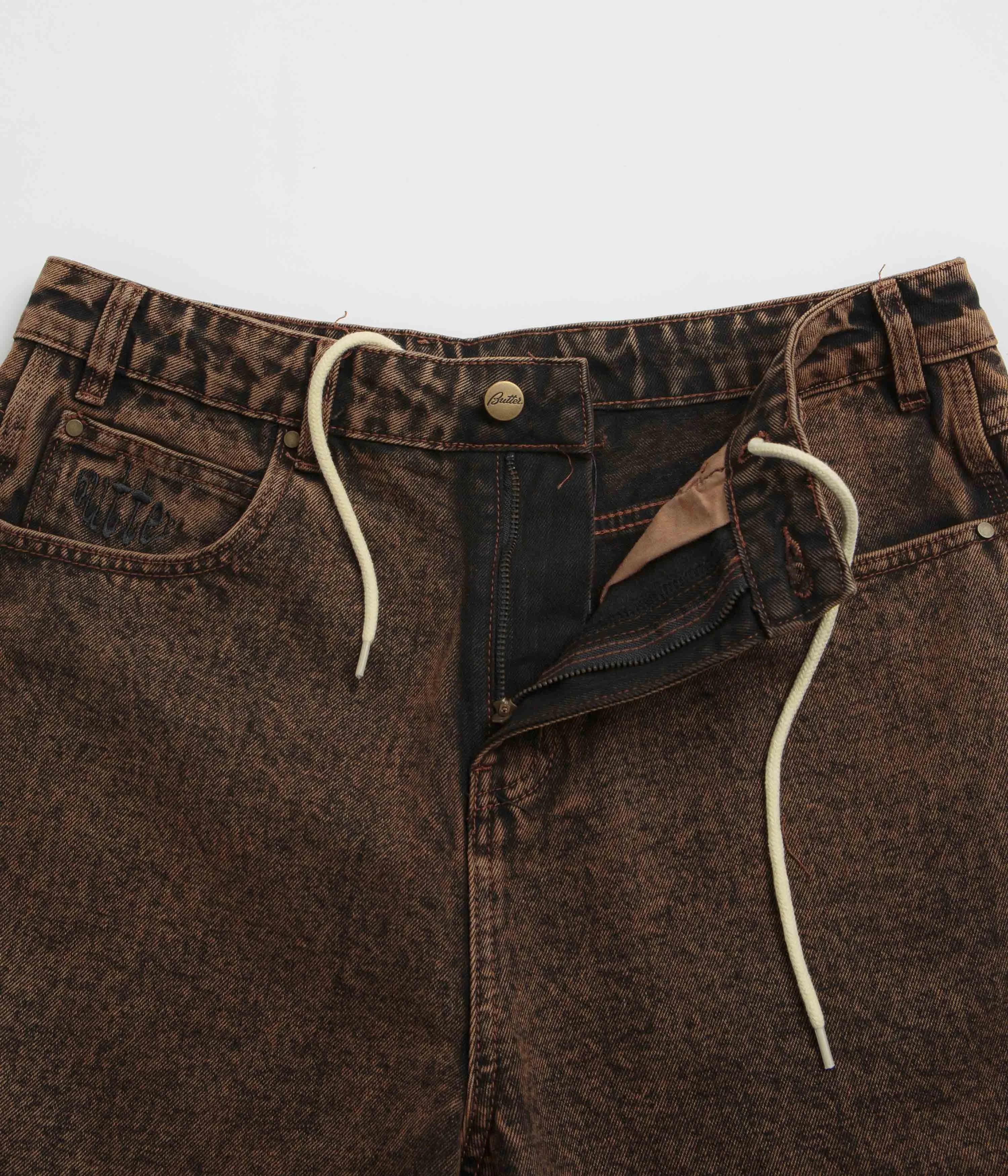 Butter Goods Spider Denim Shorts - Säurebraun Butter Goods