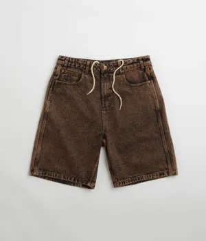 Butter Goods Spider Denim Shorts - Säurebraun Butter Goods