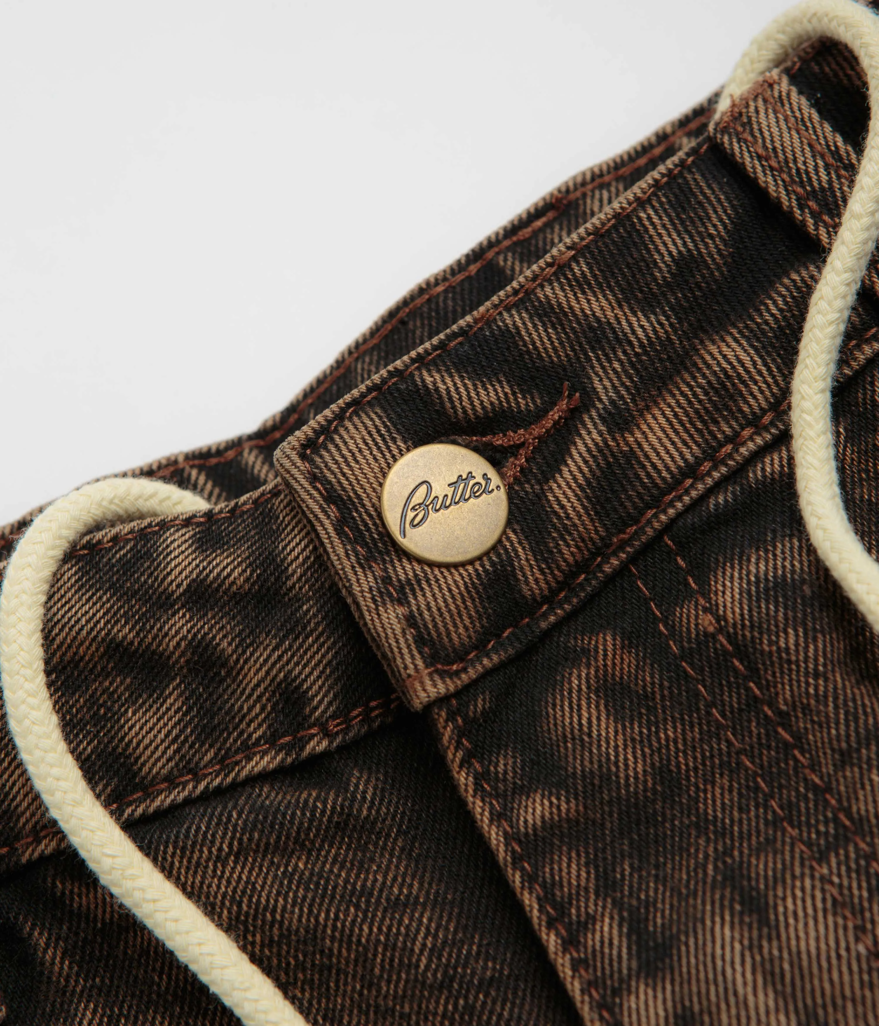 Butter Goods Spider Denim Shorts - Säurebraun Butter Goods
