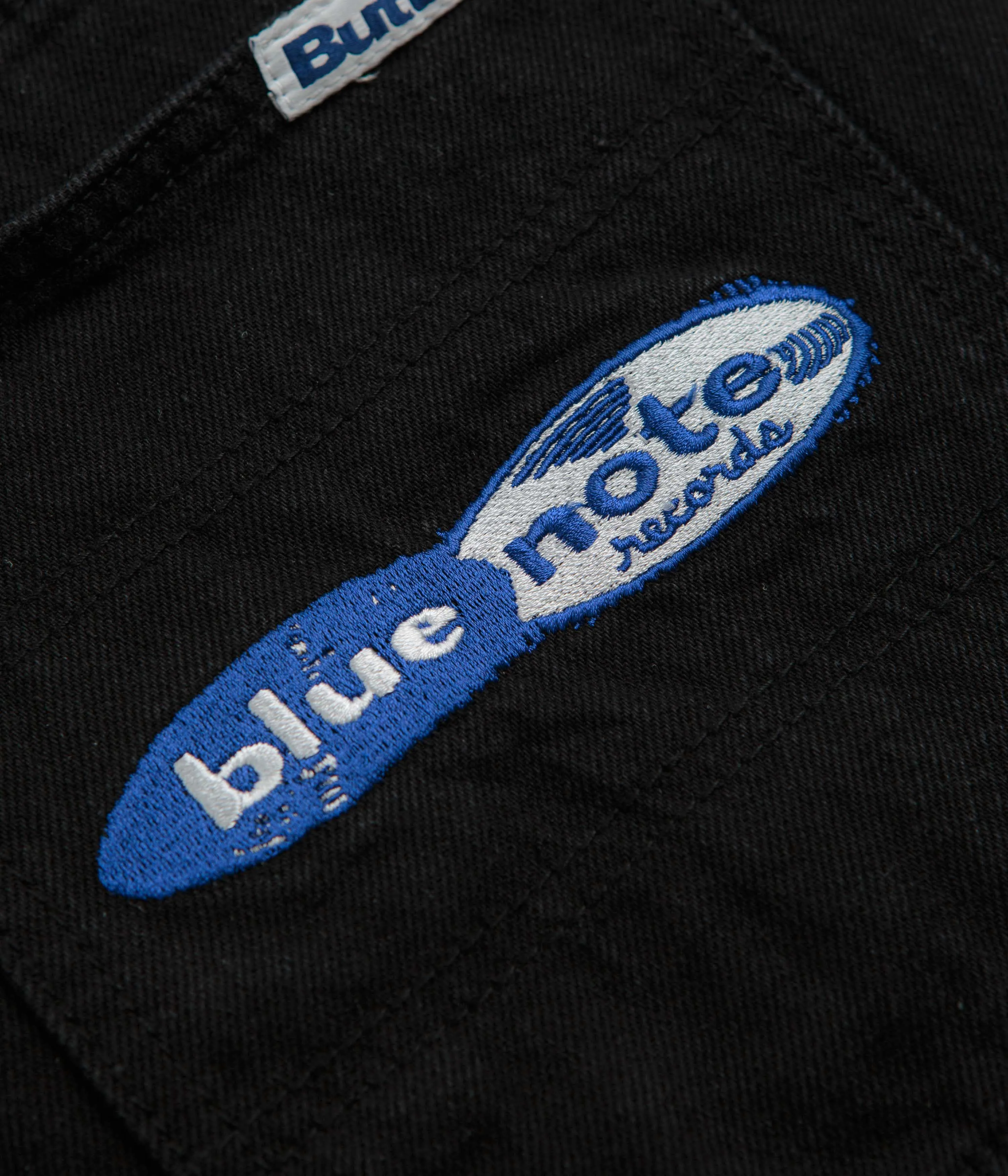 Butter Goods x Blue Note Plissierte Denim Shorts - Gewaschen Schwarz Butter Goods