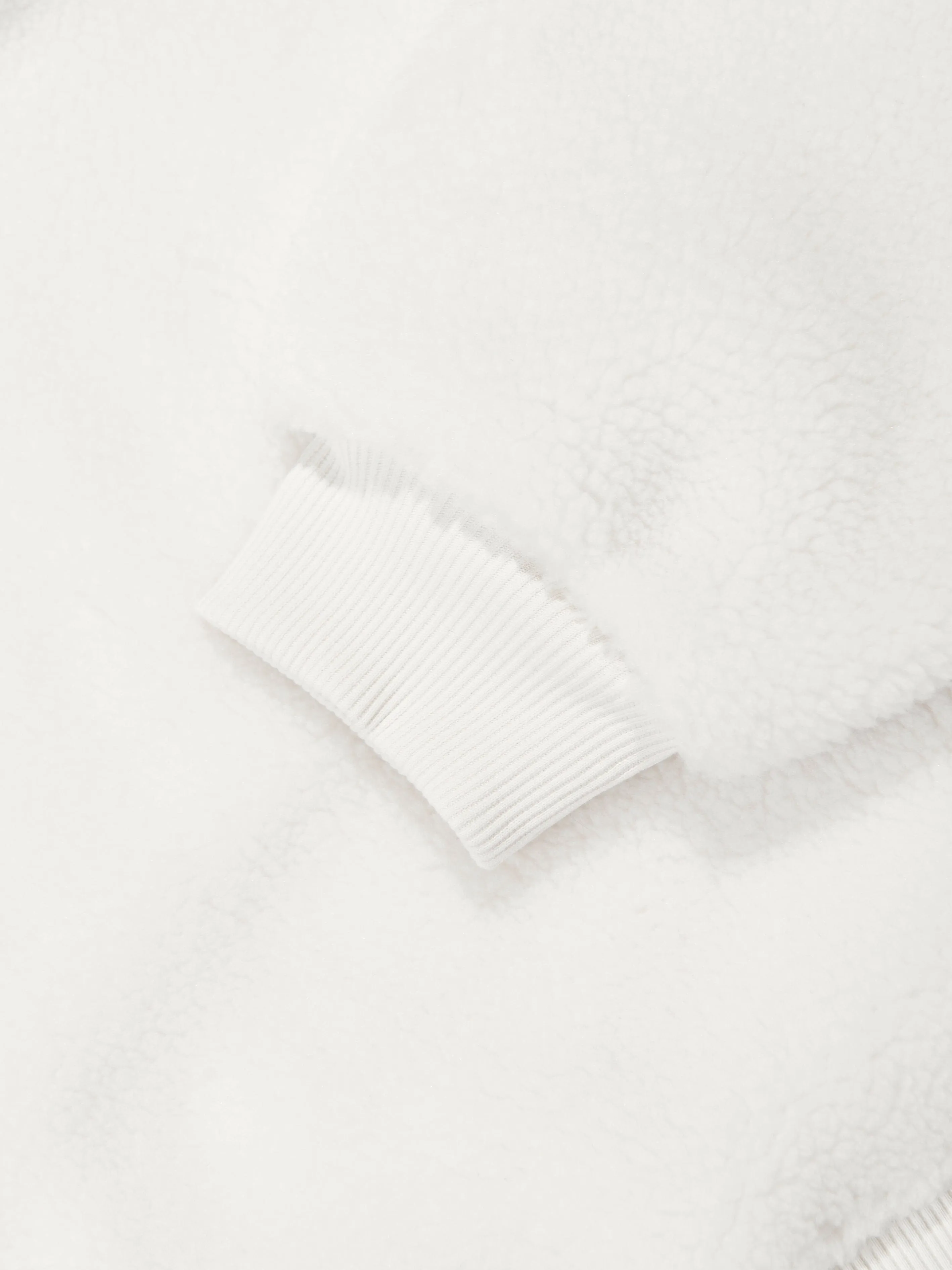 Calvin Klein Mädchen Sherpa Fleece Halbzip Pullover in Elfenbein