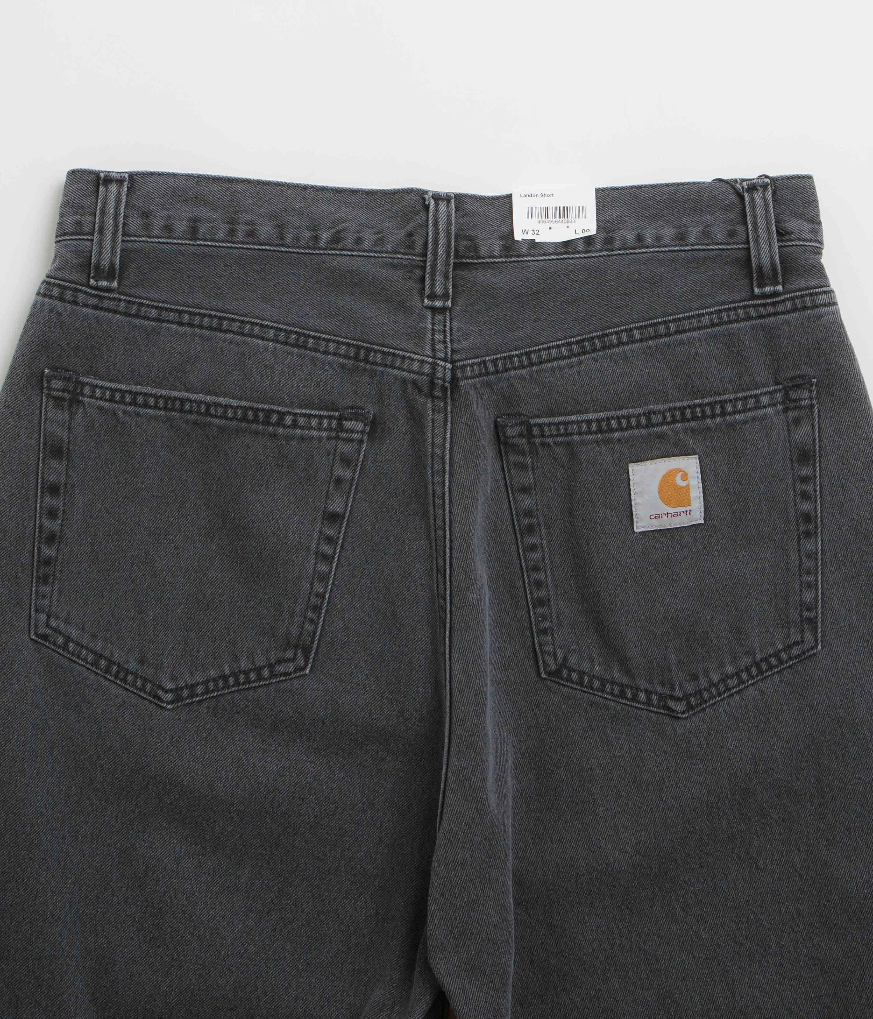 Carhartt Landon Shorts - Schwarz Heavy Stone Wash Carhartt