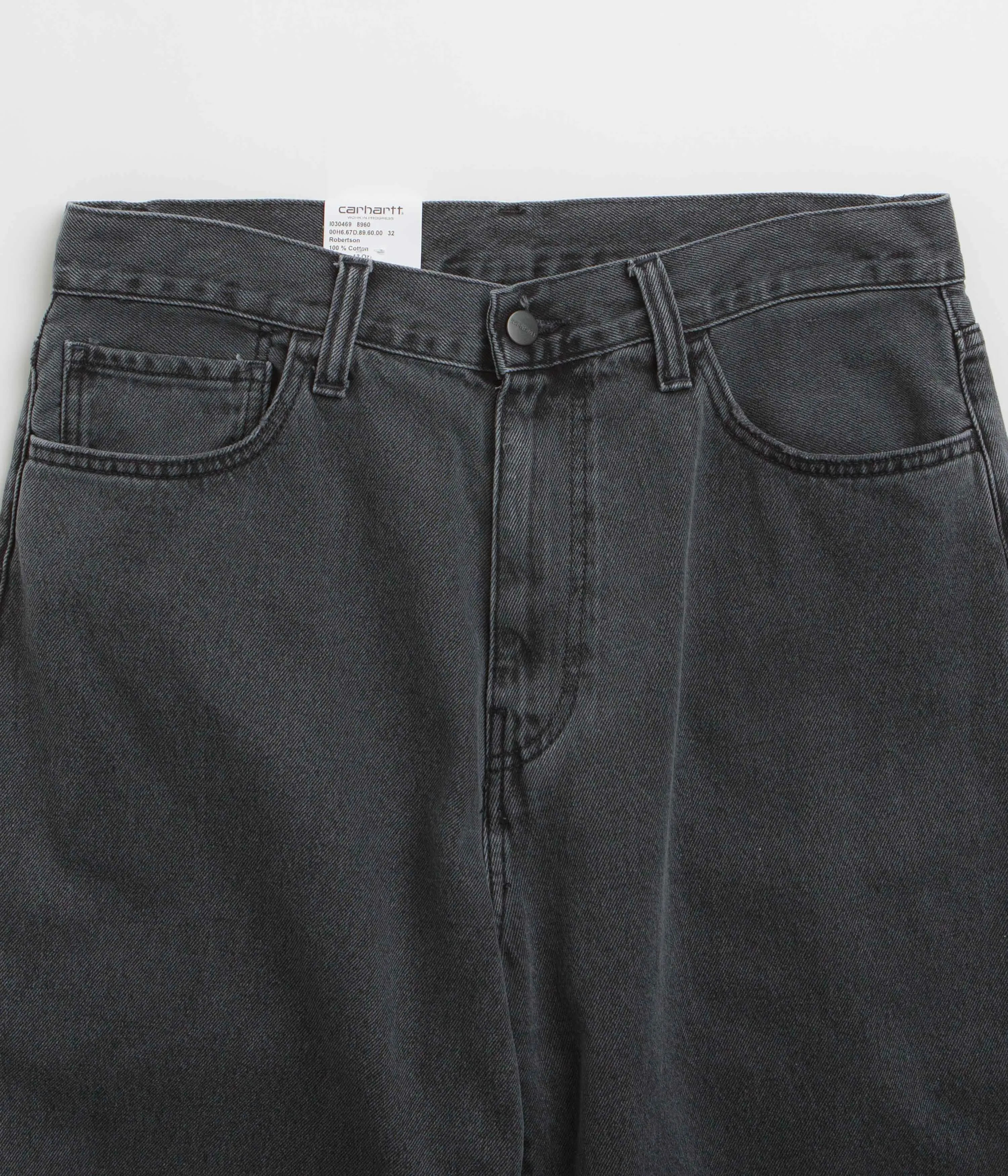 Carhartt Landon Shorts - Schwarz Heavy Stone Wash Carhartt