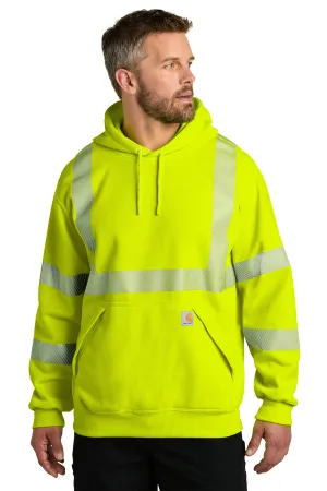Carhartt Herren ANSI 107 Klasse 3 wasserdichte Kapuzenpullover Hoodie mit Beuteltasche - Leuchtendes Limettengrün