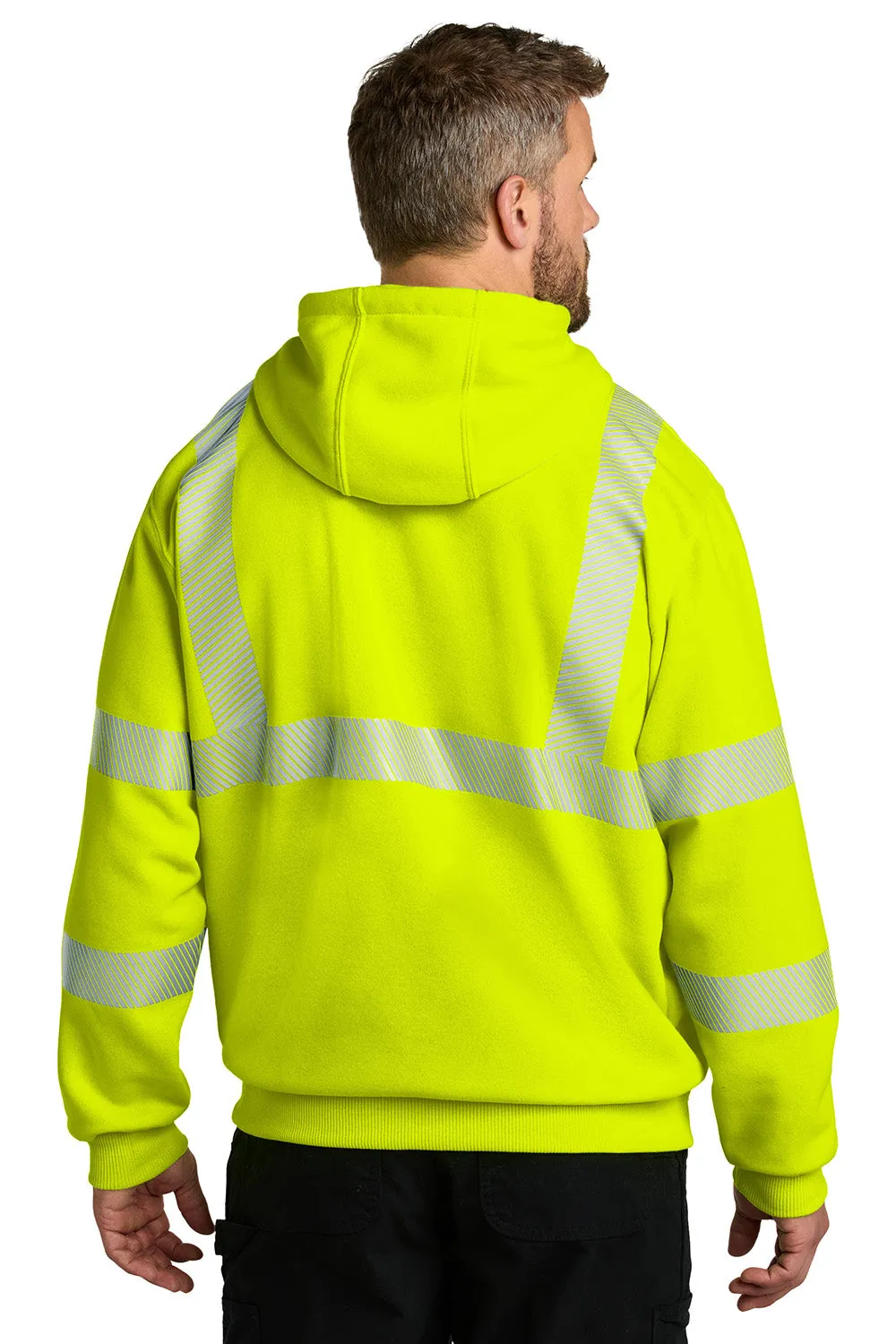 Carhartt Herren ANSI 107 Klasse 3 wasserdichte Kapuzenpullover Hoodie mit Beuteltasche - Leuchtendes Limettengrün