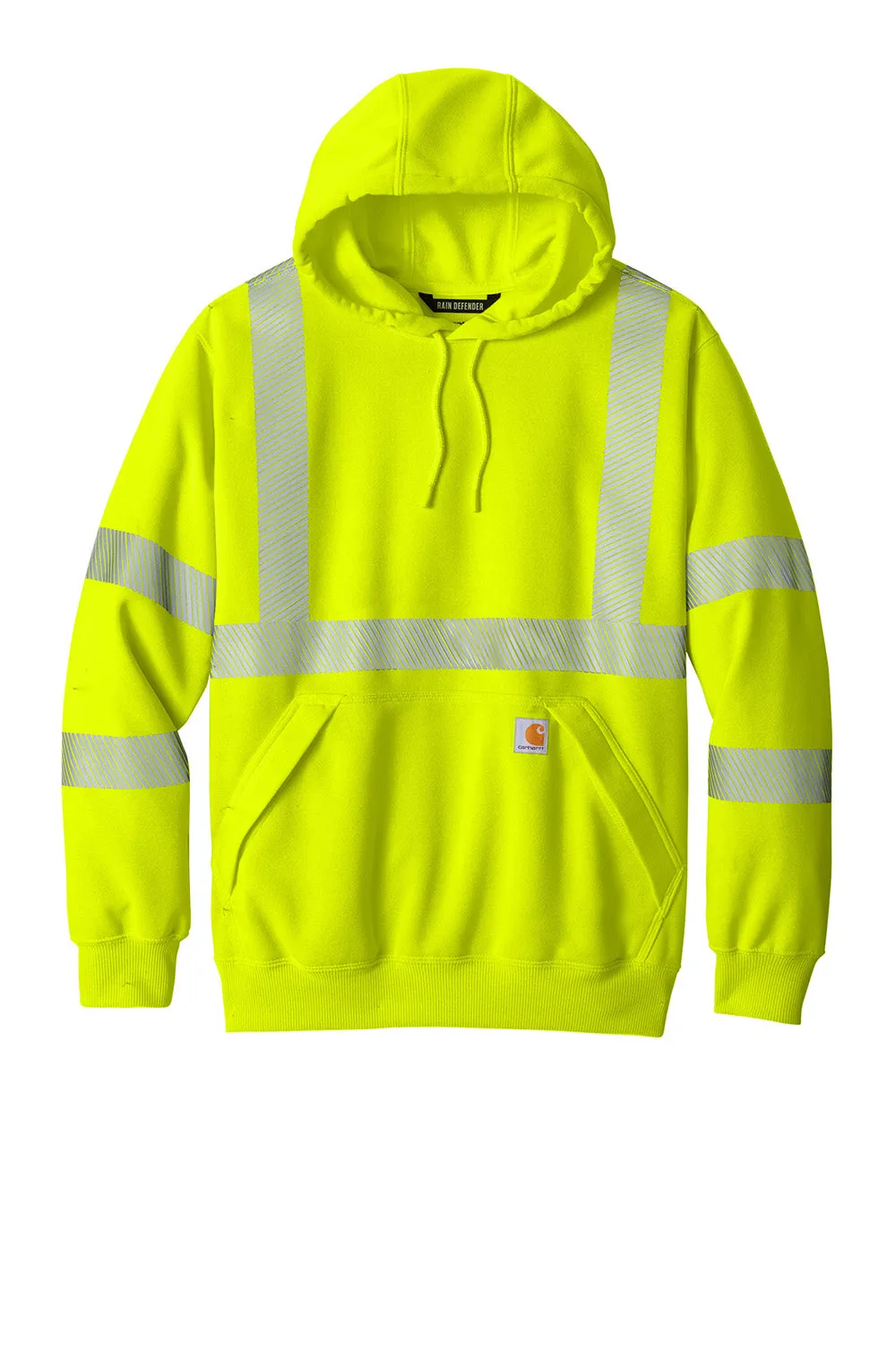 Carhartt Herren ANSI 107 Klasse 3 wasserdichte Kapuzenpullover Hoodie mit Beuteltasche - Leuchtendes Limettengrün