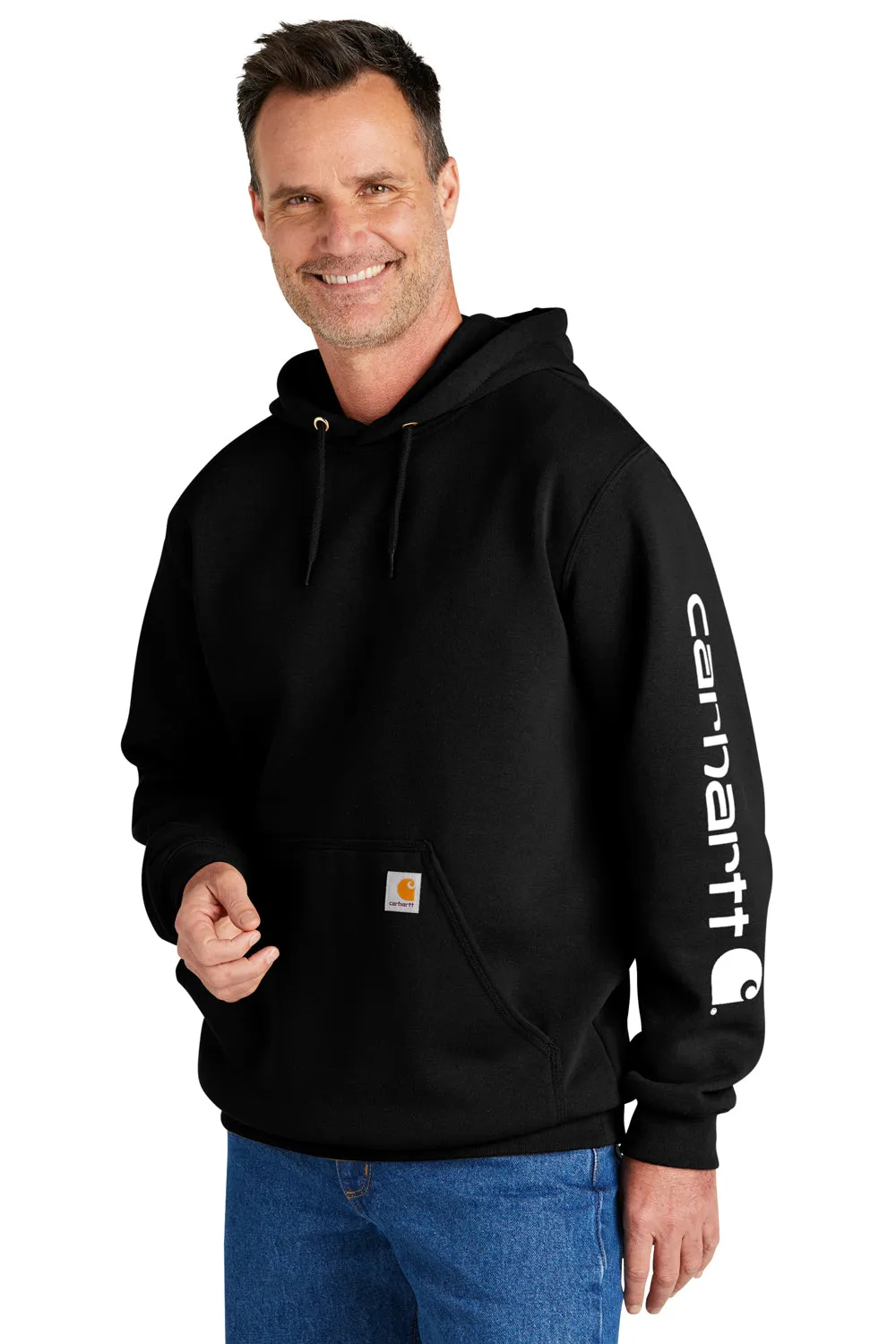Carhartt Herren Kapuzenpullover mit Kangaroo-Tasche - Schwarz