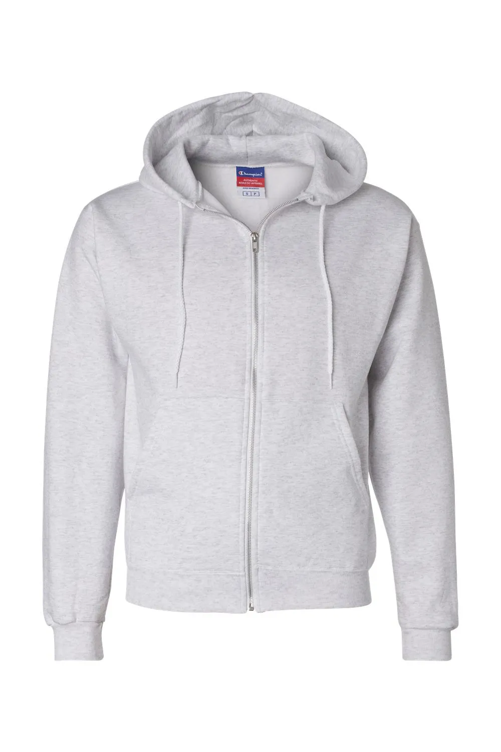 Champion Herren Double Dry Eco Feuchtigkeitstransport Fleece Full-Zip Kapuzenpullover Hoodie mit Taschen - Silbergrau