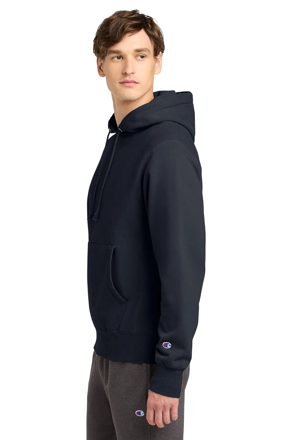 Champion Herren Reverse Weave Garment Dyed Kapuzenpullover mit Kangaroo-Tasche - Marineblau
