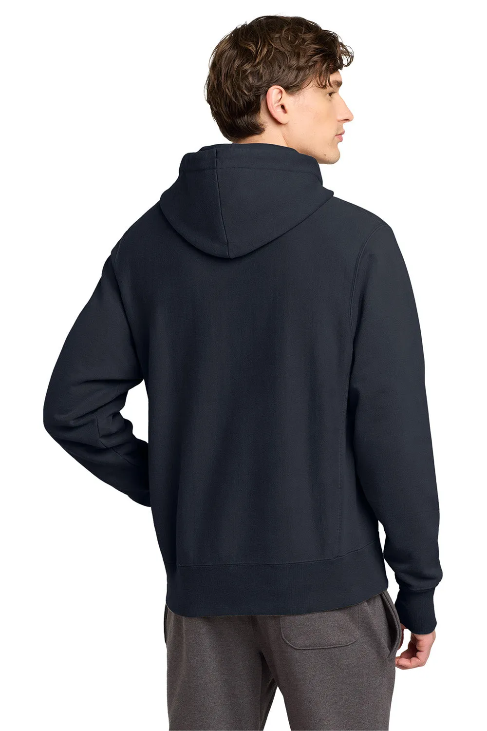 Champion Herren Reverse Weave Garment Dyed Kapuzenpullover mit Kangaroo-Tasche - Marineblau