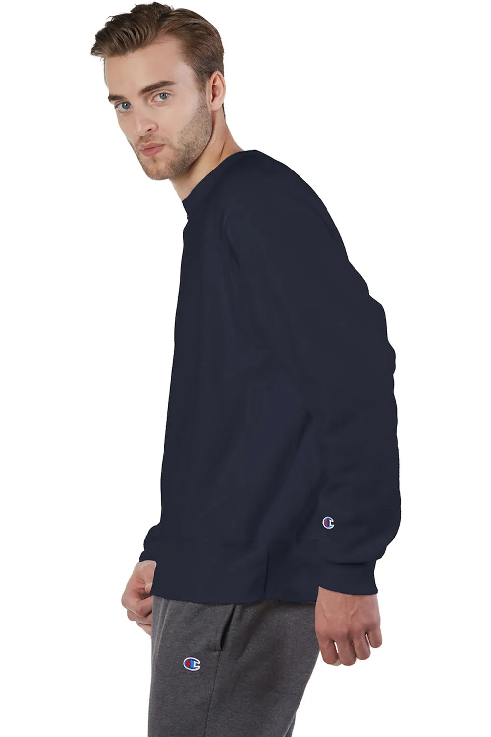 Champion Herren Rundhalspullover mit Schrumpffestigkeit - Marineblau