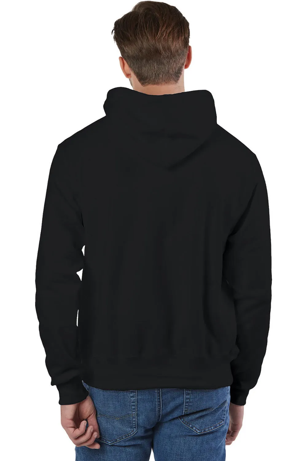 Champion Herren Kapuzenpullover mit schrumpffester Qualität und Kangaroo-Tasche - Schwarz