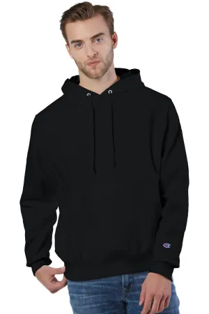 Champion Herren Kapuzenpullover mit schrumpffester Qualität und Kangaroo-Tasche - Schwarz