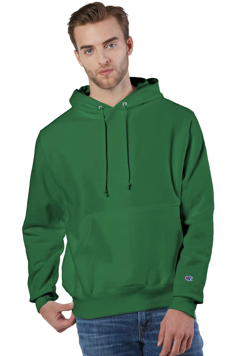 Champion Herren Kapuzenpullover mit pflegeleichtem Material und Kangaroo-Tasche - Kellygrün