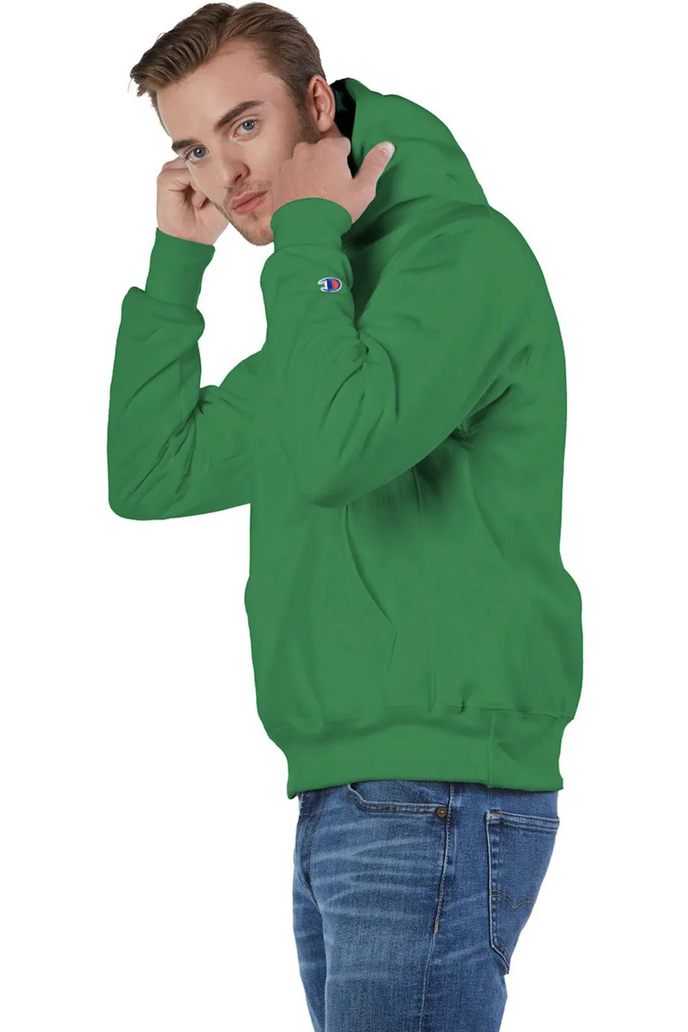 Champion Herren Kapuzenpullover mit pflegeleichtem Material und Kangaroo-Tasche - Kellygrün