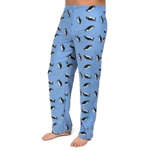 Weihnachts-Fleece-Schlafanzughose für Herren Pinguin