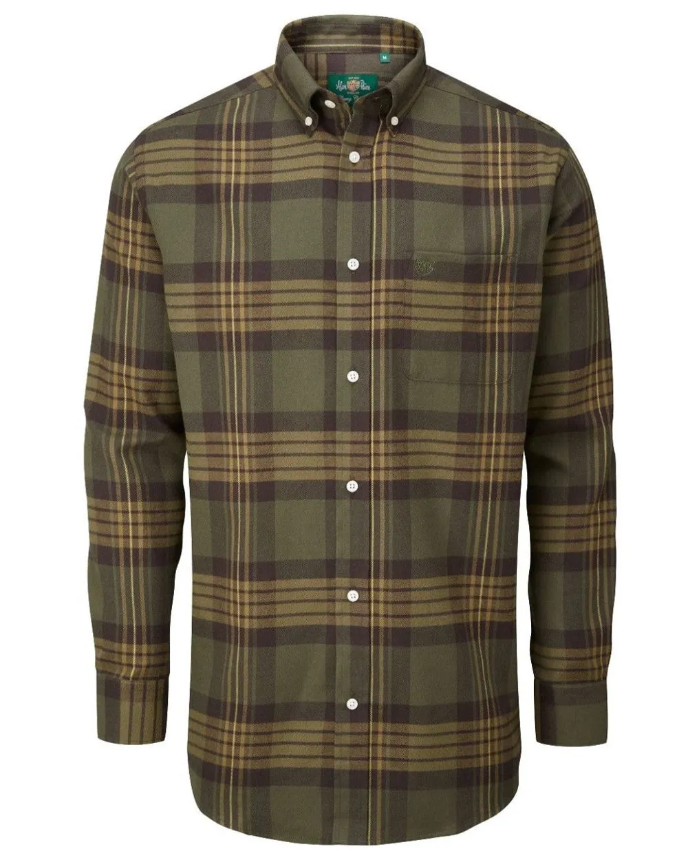Kleidung Alan Paine Alan Paine Ilkley Flanell Hemd mit Knopfkragen Ausverkauf