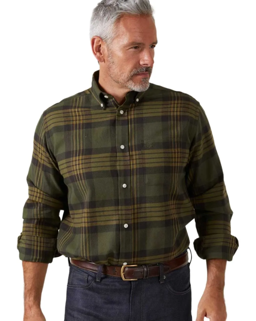 Kleidung Alan Paine Alan Paine Ilkley Flanell Hemd mit Knopfkragen Ausverkauf