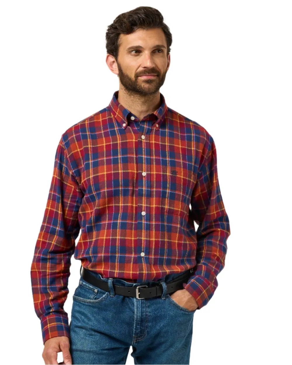 Bekleidung Alan Paine Alan Paine Ilkley Flanell Hemd mit Knopfkragen