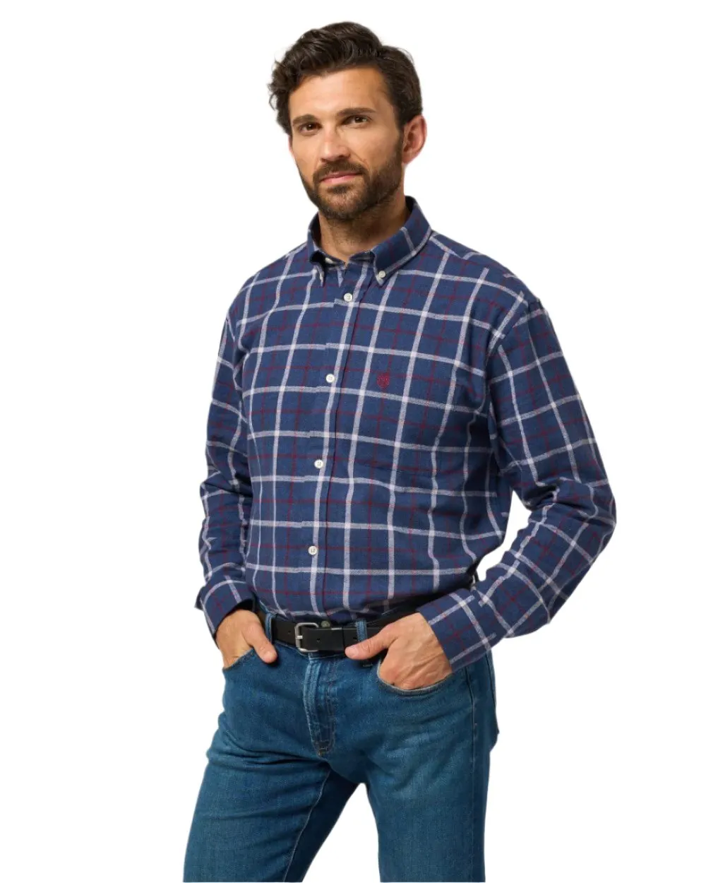 Bekleidung Alan Paine Alan Paine Ilkley Flanell Hemd mit Knopfkragen