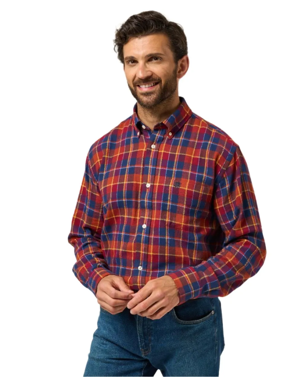 Bekleidung Alan Paine Alan Paine Ilkley Flanell Hemd mit Knopfkragen
