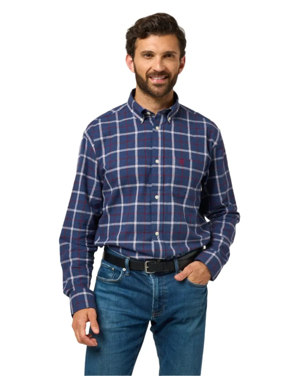 Bekleidung Alan Paine Alan Paine Ilkley Flanell Hemd mit Knopfkragen