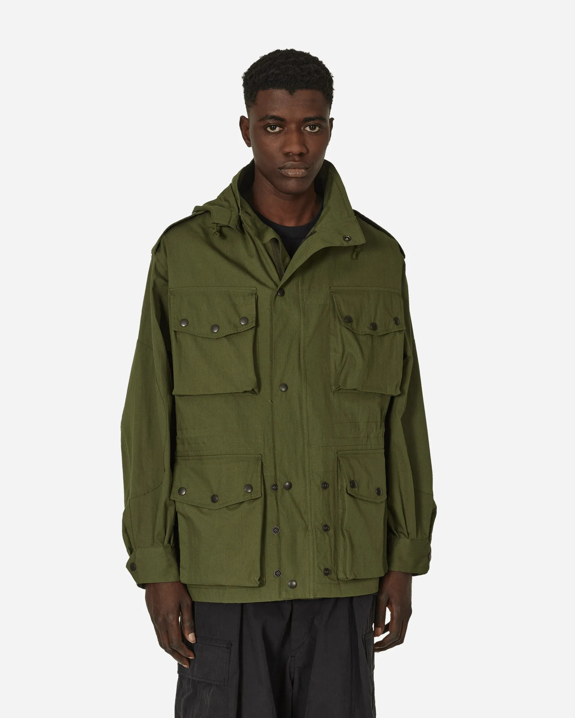C/N Oxford Stoff Feldmantel Olive