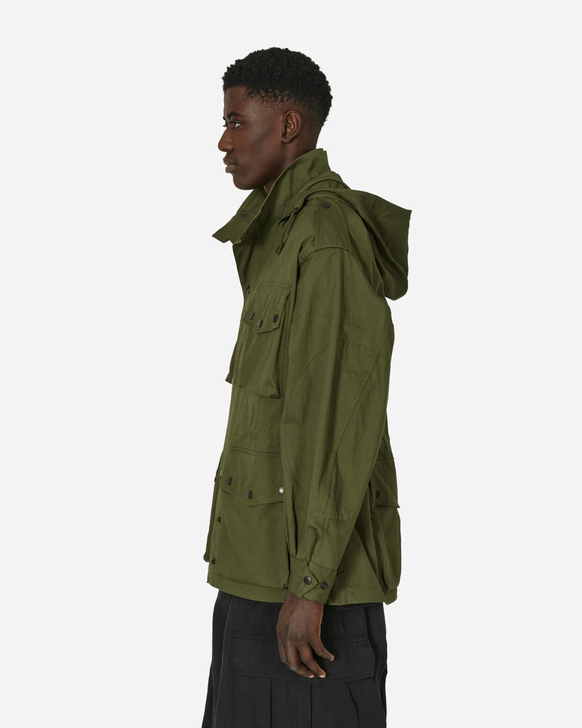 C/N Oxford Stoff Feldmantel Olive
