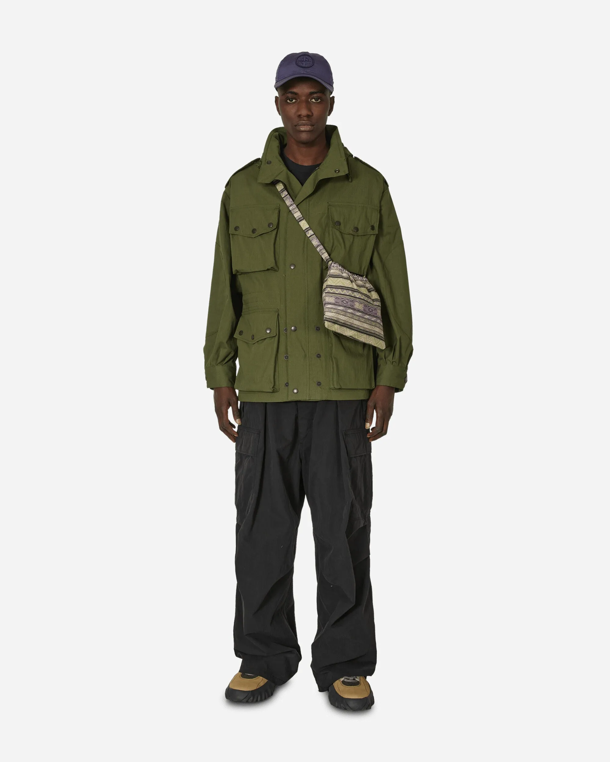 C/N Oxford Stoff Feldmantel Olive