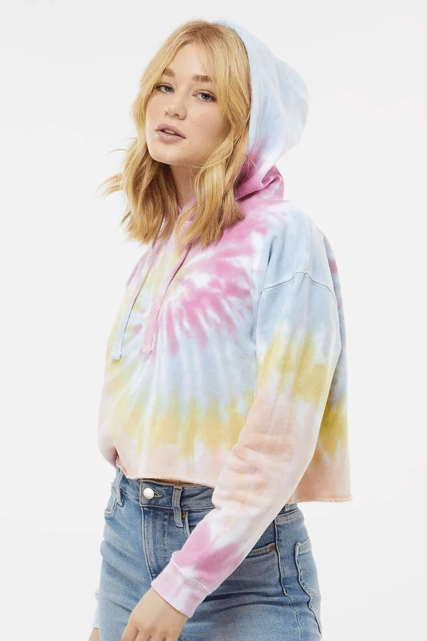 Colortone Damen Crop Kapuzenpullover Hoodie - Wüstenrose