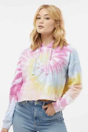Colortone Damen Crop Kapuzenpullover Hoodie - Wüstenrose