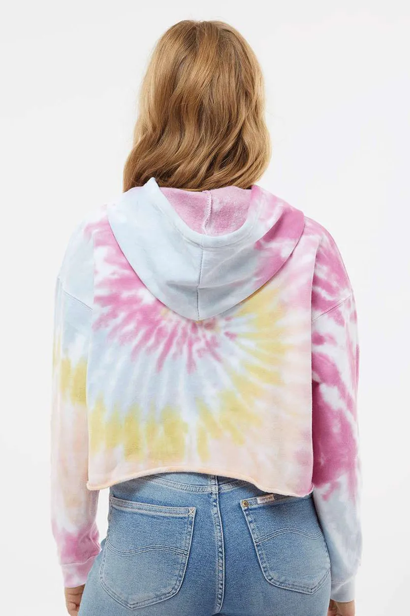Colortone Damen Crop Kapuzenpullover Hoodie - Wüstenrose