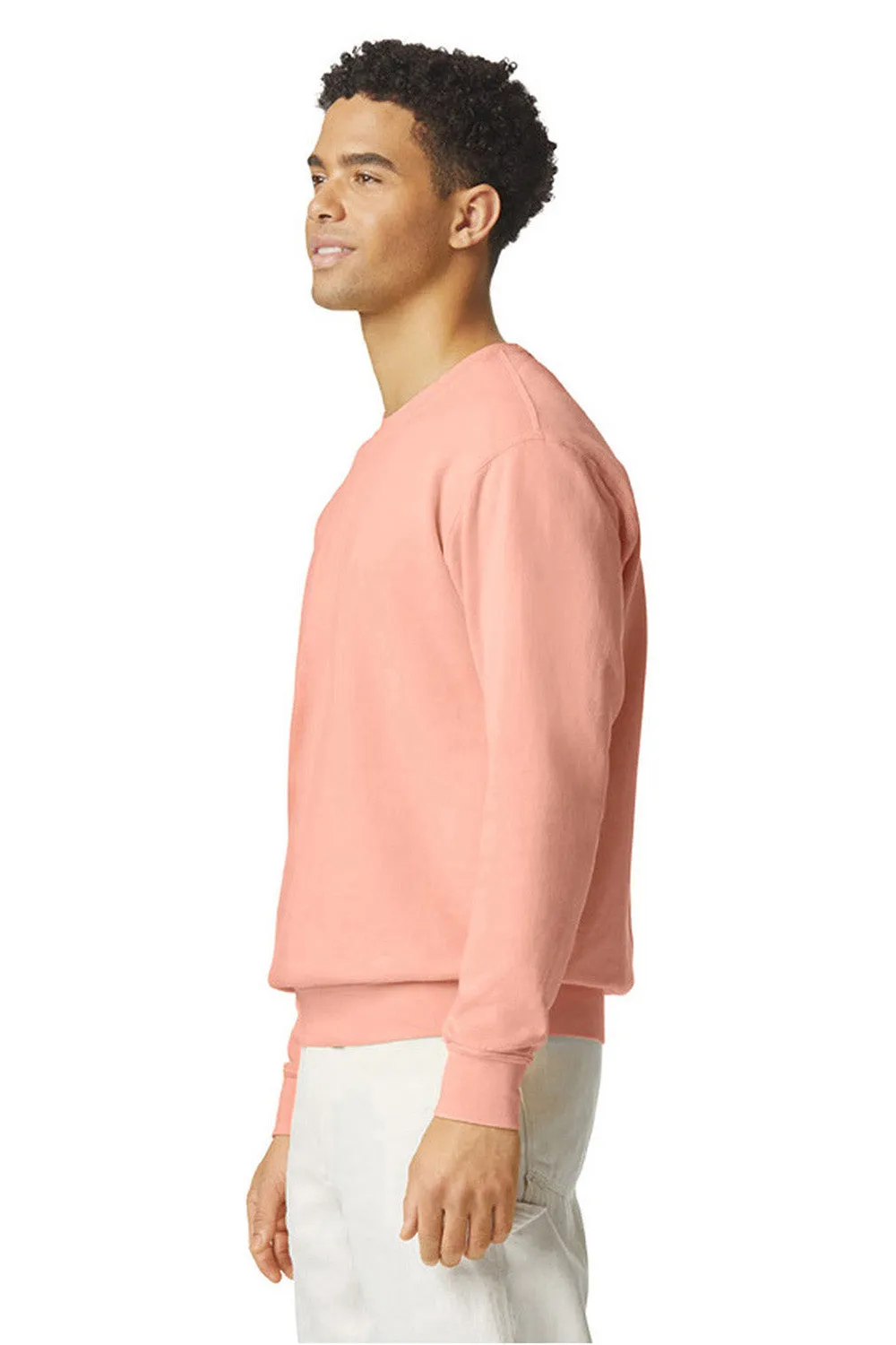 Comfort Colors Herren Fleece Pullover mit Rundhalsausschnitt - Pfirsichfarben
