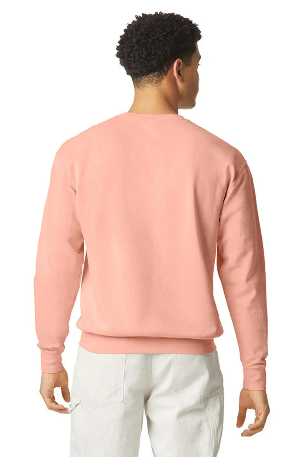 Comfort Colors Herren Fleece Pullover mit Rundhalsausschnitt - Pfirsichfarben